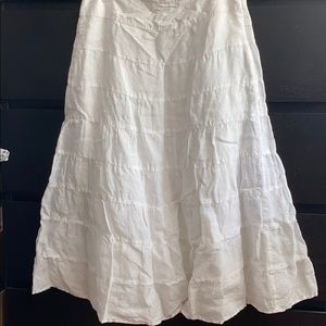 White Linen Skirt